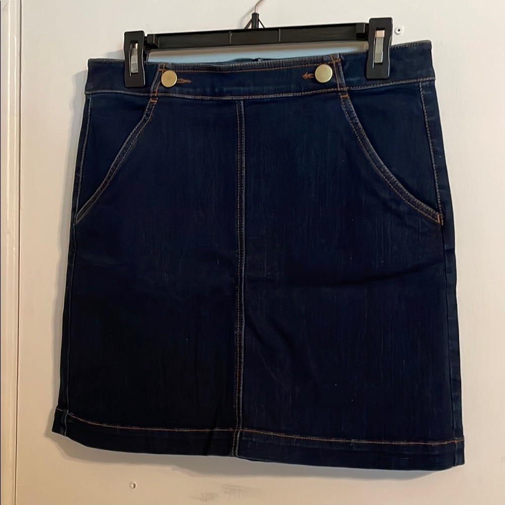 Denim Skirt in Dark Blue